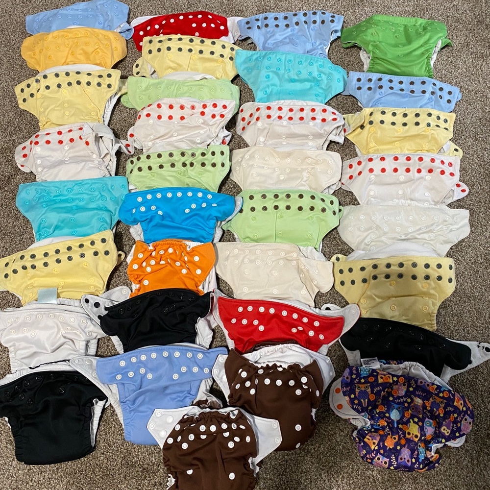 37 Cloth Diapers with Inserts